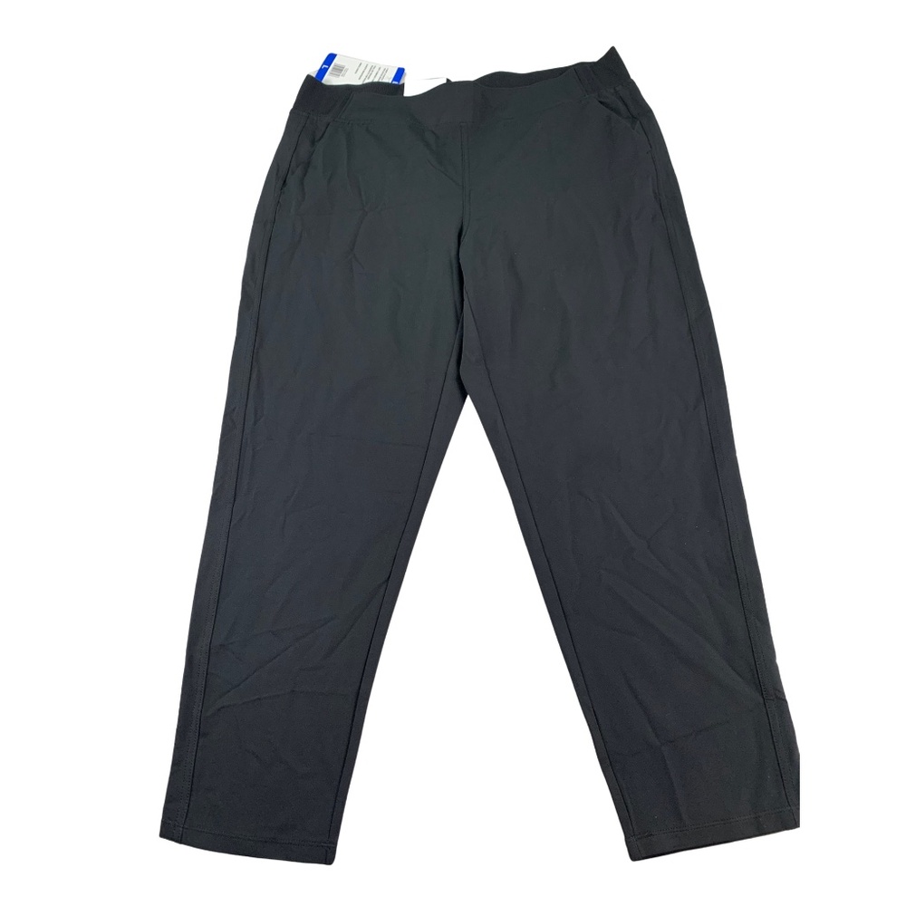 32 Degrees Black Ankle Length Pants L 4 Way Stretch Pull On Trousers Casual